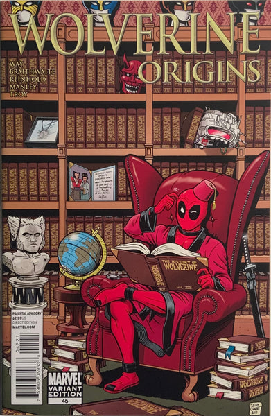 WOLVERINE : ORIGINS #45 CHABOT 1:15 DEADPOOL VARIANT COVER