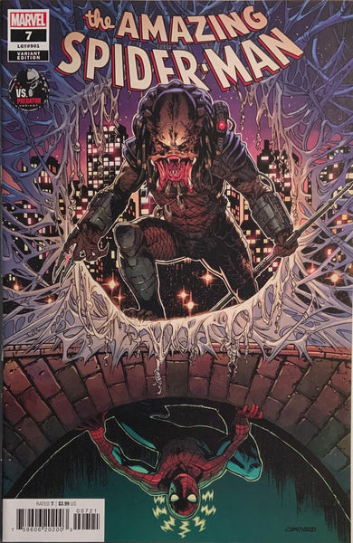 AMAZING SPIDER-MAN (2022) # 7 VS PREDATOR VARIANT COVER