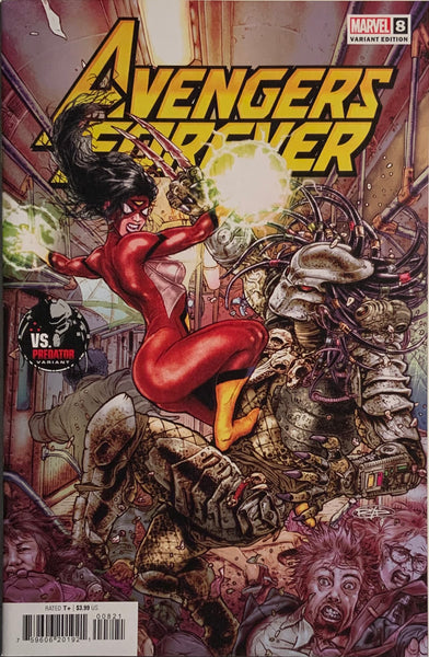 AVENGERS FOREVER # 8 VS PREDATOR VARIANT COVER