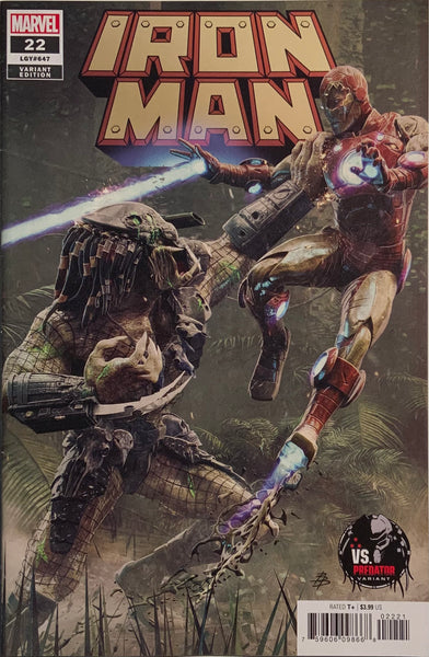 IRON MAN (2020) #22 VS PREDATOR VARIANT COVER