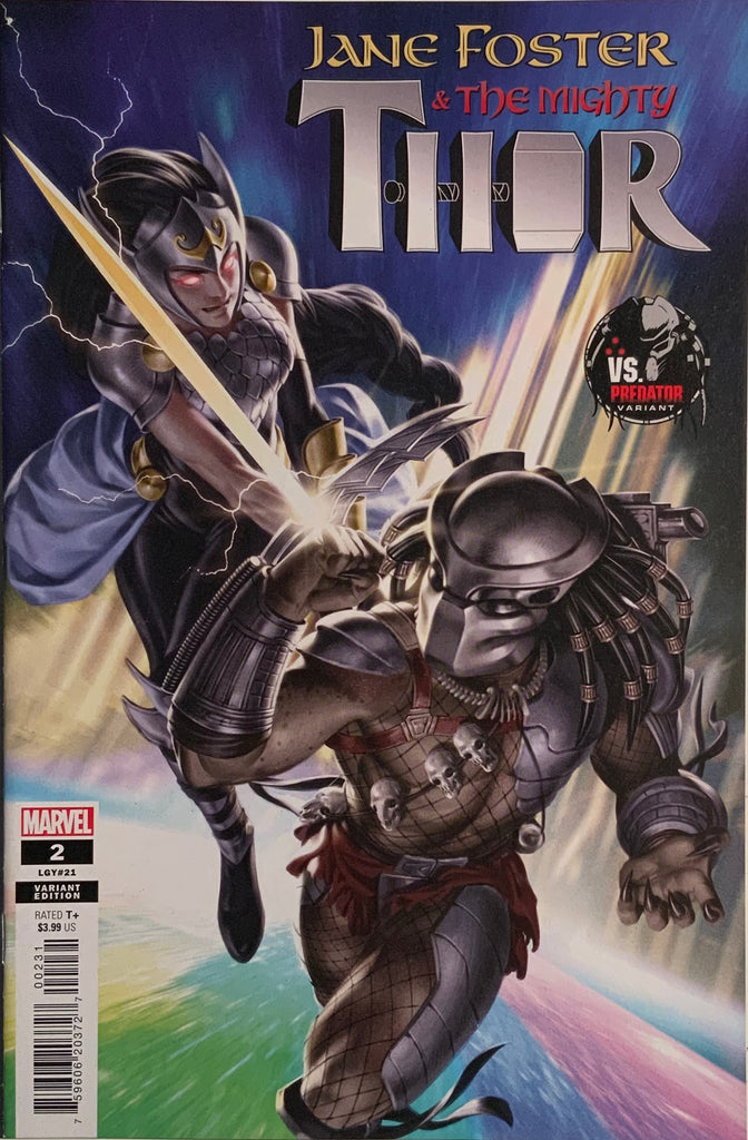 JANE FOSTER & THE MIGHTY THOR # 2 VS PREDATOR VARIANT COVER