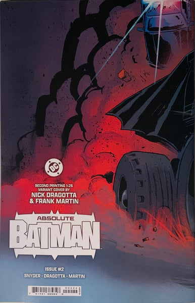 ABSOLUTE BATMAN # 2 SECOND PRINTING DRAGOTTA 1:25 VARIANT COVER