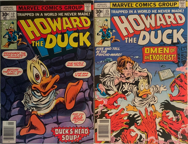 HOWARD THE DUCK #12 + #13 FIRST KISS APPEARANCES