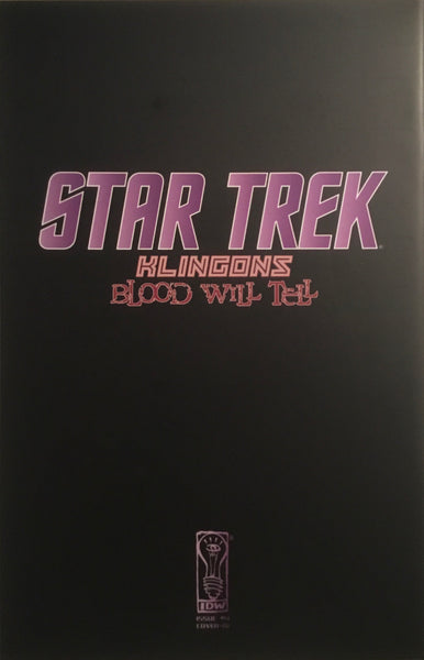 STAR TREK KLINGONS BLOOD WILL TELL # 4 1:10 VARIANT COVER