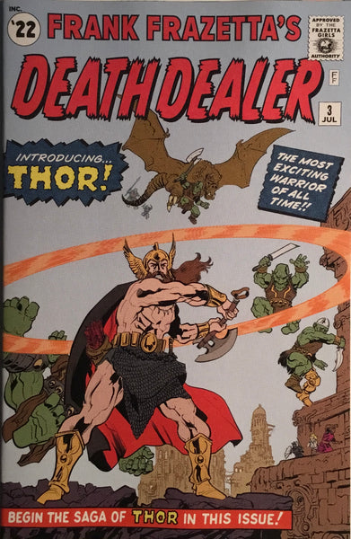 FRANK FRAZETTA’S DEATH DEALER # 3 MARTINO 1:5 THOR HOMAGE VARIANT COVER