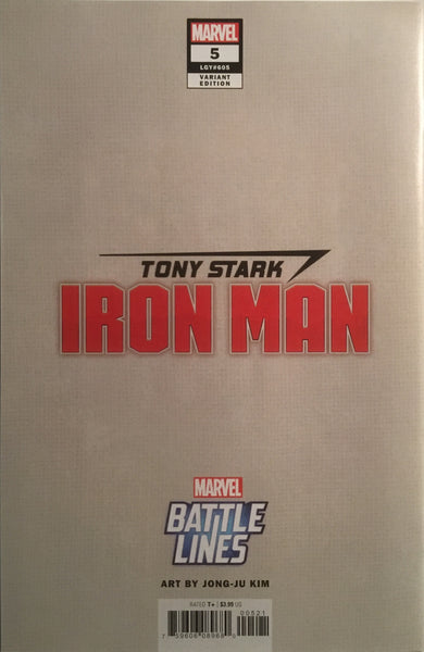 TONY STARK IRON MAN # 5 BATTLE LINES VARIANT COVER