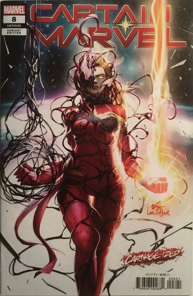 CAPTAIN MARVEL (2019) # 8 CARNAGE-IZED VARIANT COVER