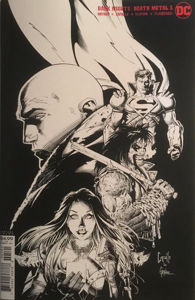 DARK NIGHTS DEATH METAL #5 CAPULLO 1:100 BLACK AND WHITE VARIANT COVER