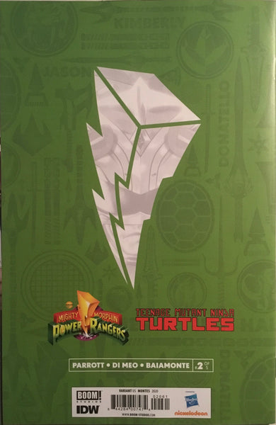 MIGHTY MORPHIN POWER RANGERS / TMNT # 2 MONTES 1:25 VARIANT COVER