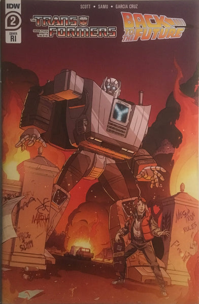 TRANSFORMERS / BACK TO THE FUTURE # 2 SCHOENING RETAILER INCENTIVE COVER