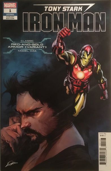 TONY STARK IRON MAN # 1 RED AND GOLD (VARIANT) ARMOR VARIANT COVER