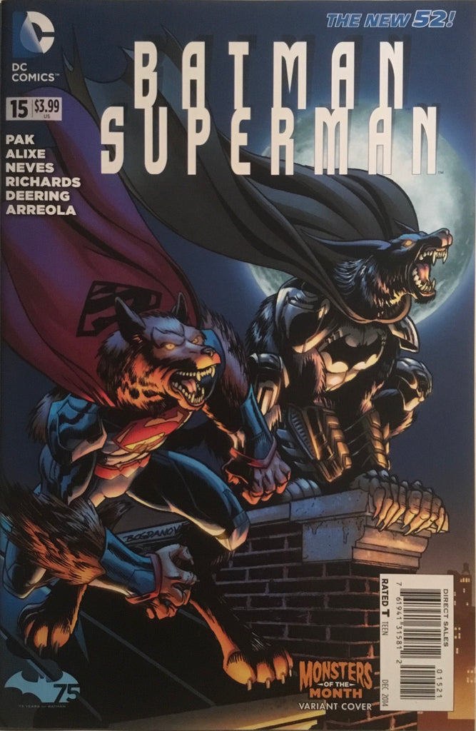 BATMAN / SUPERMAN (NEW 52) #15 MONSTERS OF THE MONTH VARIANT COVER