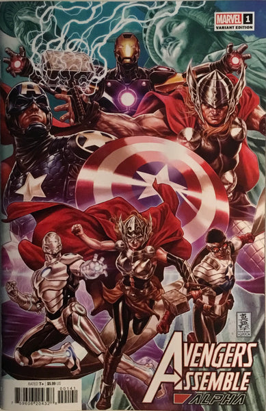 AVENGERS ASSEMBLE ALPHA # 1 BROOKS HIDDEN GEM 1:50 VARIANT COVER