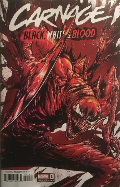 CARNAGE : BLACK WHITE AND BLOOD # 1 CHECCHETTO 1:50 VARIANT COVER