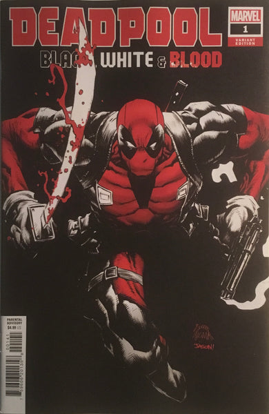 DEADPOOL BLACK WHITE AND BLOOD # 1 STEGMAN 1:25 VARIANT COVER