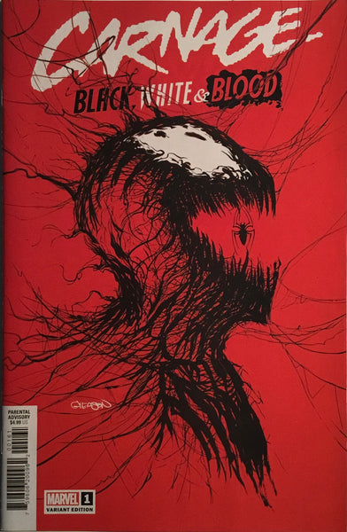 CARNAGE : BLACK WHITE AND BLOOD # 1 GLEASON VARIANT COVER