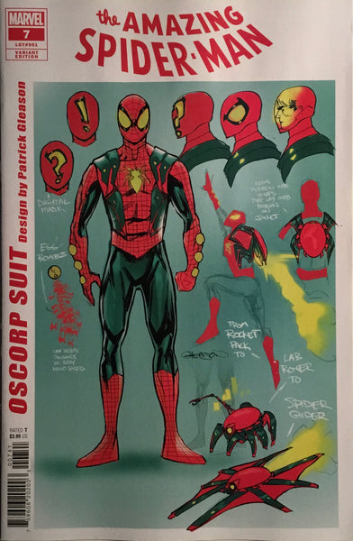 AMAZING SPIDER-MAN (2022) # 7 GLEASON 1:10 DESIGN VARIANT COVER