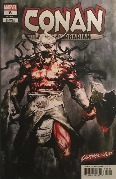 CONAN THE BARBARIAN (2019) # 8 CARNAGE-IZED VARIANT COVER