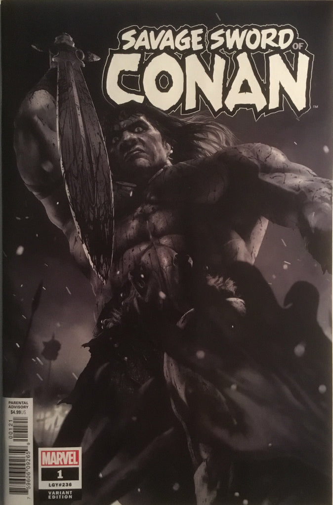 SAVAGE SWORD OF CONAN (2019) # 1 RAHZZAH 1:50 BLACK & WHITE VARIANT COVER