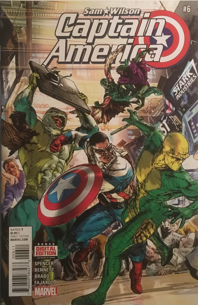 CAPTAIN AMERICA SAM WILSON # 6 FIRST FULL APPEARANCE OF JOAQUIN TORRES AS FALCON IN COSTUME