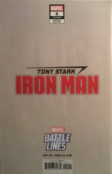 TONY STARK IRON MAN # 6 WAR MACHINE BATTLE LINES VARIANT COVER