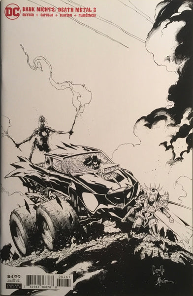 DARK NIGHTS DEATH METAL #2 CAPULLO 1:100 BLACK AND WHITE VARIANT COVER