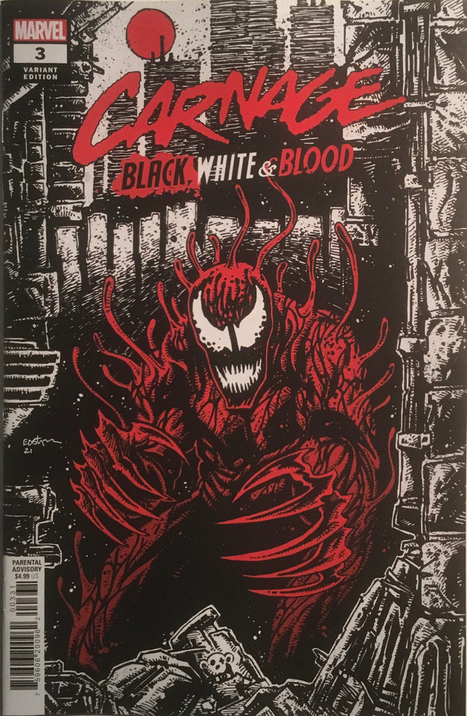 CARNAGE : BLACK WHITE AND BLOOD # 3 EASTMAN 1:25 VARIANT COVER