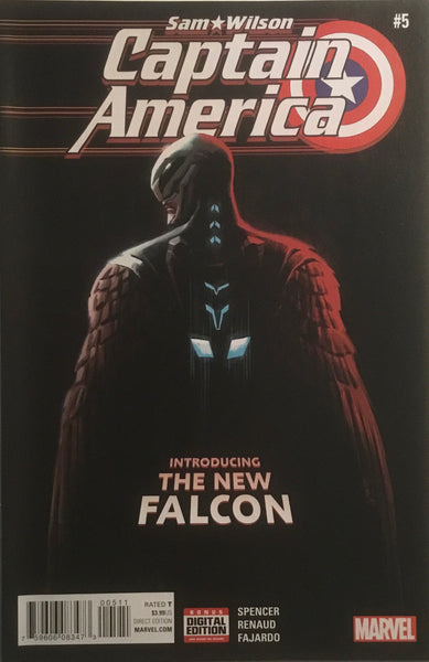 CAPTAIN AMERICA SAM WILSON # 5 FIRST COVER APPEARANCE OF JOAQUIN TORRES AS FALCON IN COSTUME