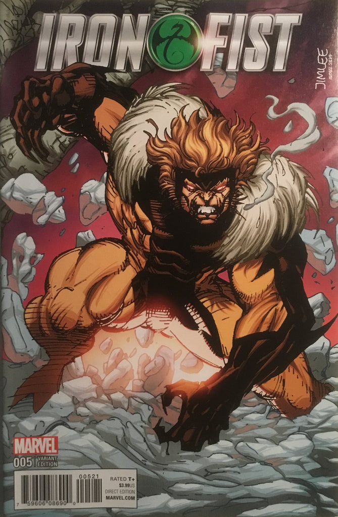 JIM LEE X-MEN TRADING CARD VARIANT COVER - SABRETOOTH (IRON FIST # 5)
