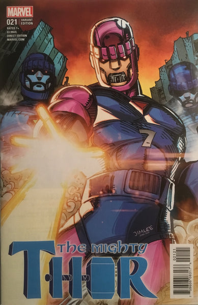 JIM LEE X-MEN TRADING CARD VARIANT COVER - SENTINELS (MIGHTY THOR #21)