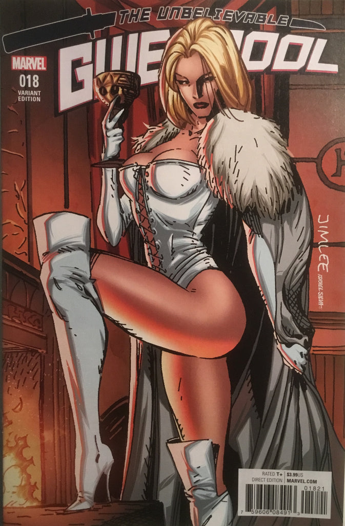 JIM LEE X-MEN TRADING CARD VARIANT COVER - WHITE QUEEN (GWENPOOL #18)
