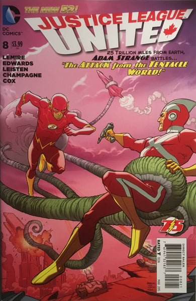 JUSTICE LEAGUE UNITED # 8 FLASH 75TH ANNIVERSARY VARIANT COVER