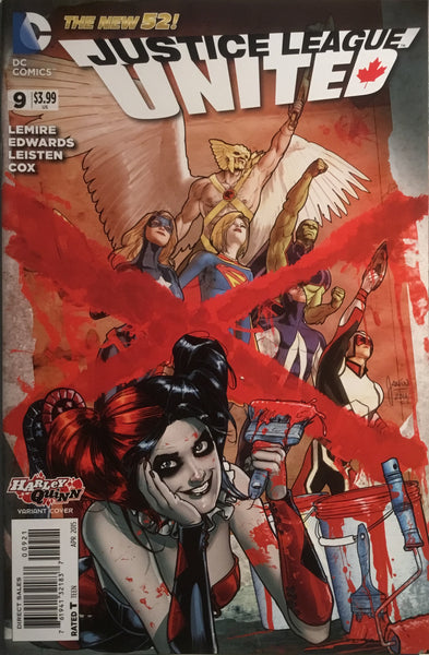 JUSTICE LEAGUE UNITED # 9 HARLEY QUINN VARIANT COVER