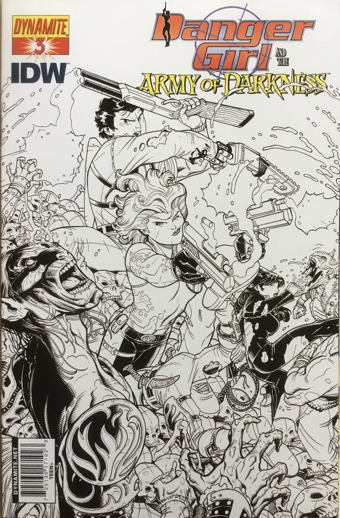 DANGER GIRL AND THE ARMY OF DARKNESS # 3 BRADSHAW SKETCH COVER (1:10 VARIANT) - Comics 'R' Us