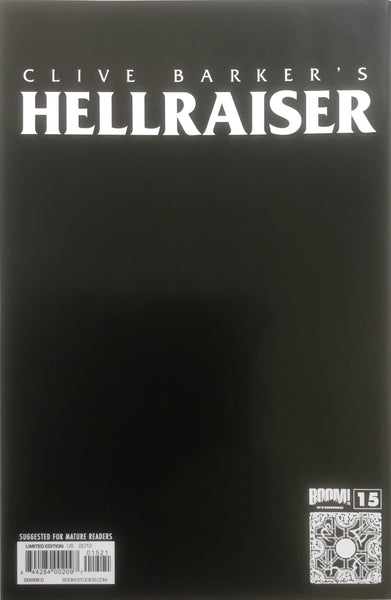 HELLRAISER #15 BRADSTREET VIRGIN BLACK AND WHITE COVER (1:10 VARIANT)