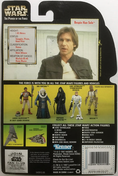 STAR WARS BESPIN HAN SOLO ACTION FIGURE 1997
