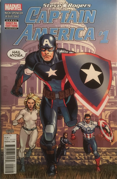 CAPTAIN AMERICA STEVE ROGERS # 1 SECOND PRINTING