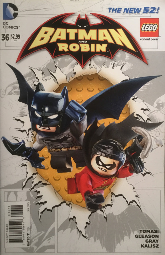 BATMAN AND ROBIN NEW 52 36 LEGO VARIANT COVER