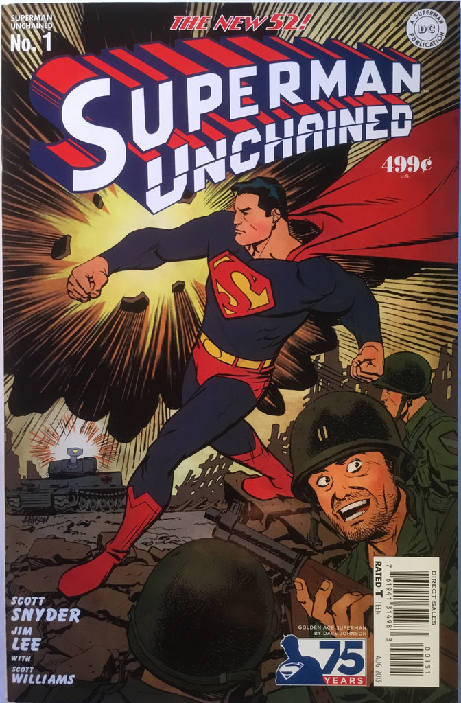 SUPERMAN UNCHAINED # 1 DAVE JOHNSON 1:75 VARIANT